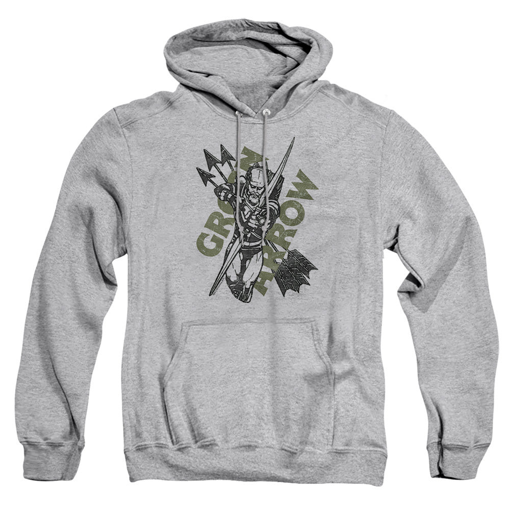 Justice League Of America Archers Arrows Mens Hoodie Athletic Heather Officially Licensed