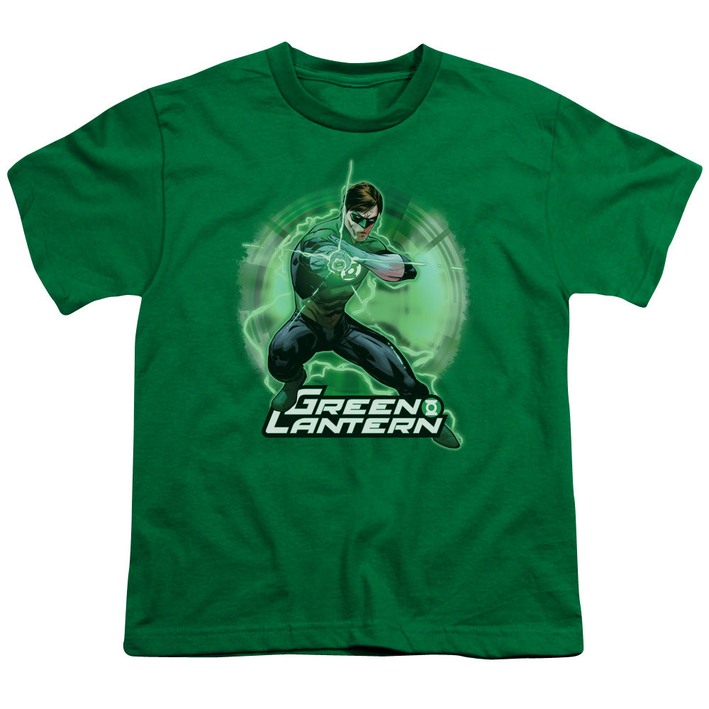 Justice League Spin Kids Youth T Shirt Kelly Green Officially Licensed