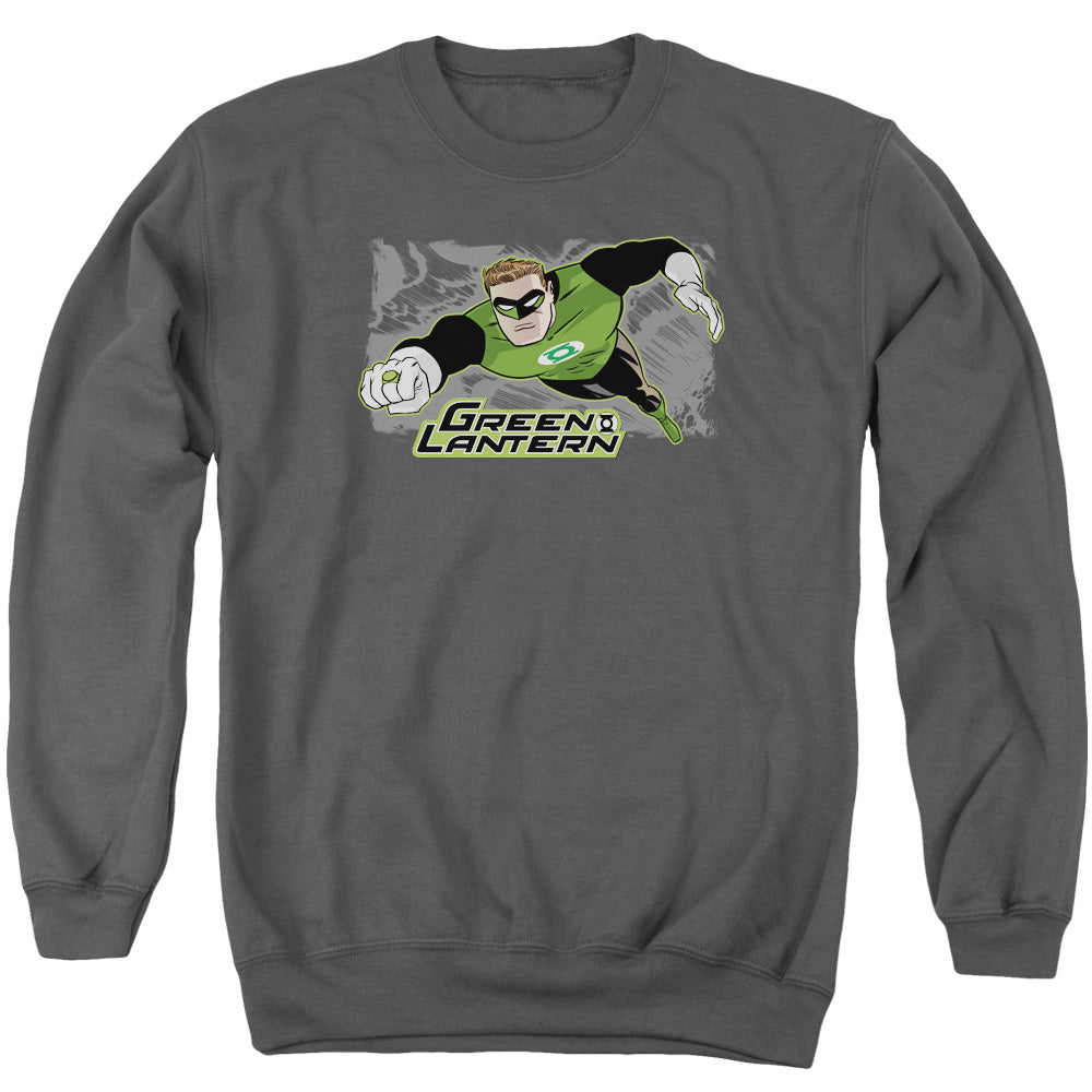 Justice League Of America Space Cop Mens Crewneck Sweatshirt Charcoal Officially Licensed