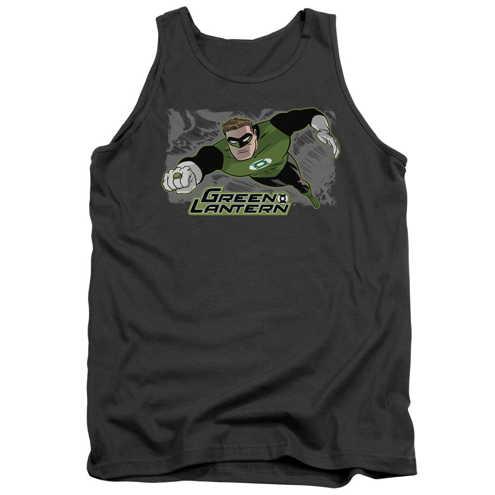 Justice League Space Cop Mens Tank Top Shirt Charcoal Officially Licensed