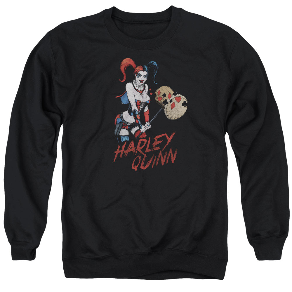 Justice League Harley Hammer Mens Crewneck Sweatshirt Black Officially Licensed