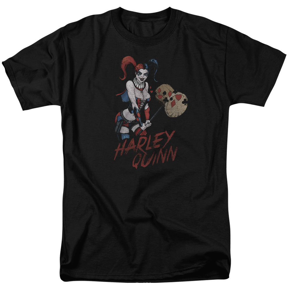 Justice League Harley Hammer Mens T Shirt Black Officially Licensed