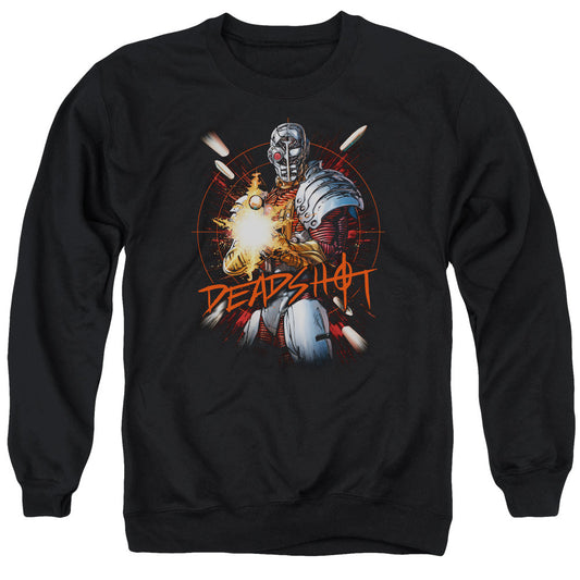Justice League Of America Deadshot Mens Crewneck Sweatshirt Black Officially Licensed