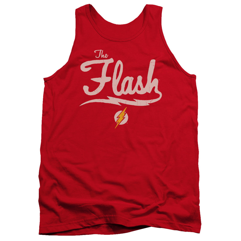 Justice League Old School Flash Mens Tank Top Shirt Red Officially Licensed