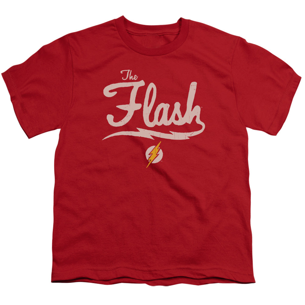 Justice League Old School Flash Kids Youth T Shirt Red Officially Licensed