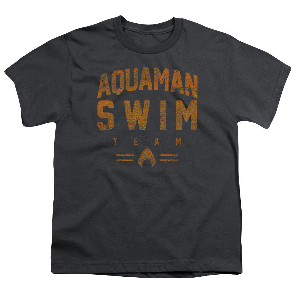 Justice League Swin Team Kids Youth T Shirt Charcoal Officially Licensed