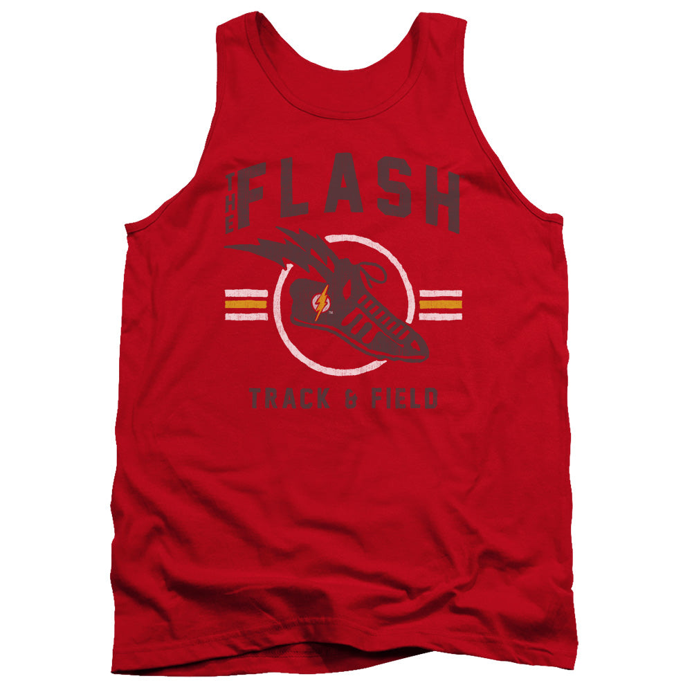 Justice League Track and Field Mens Tank Top Shirt Red Officially Licensed