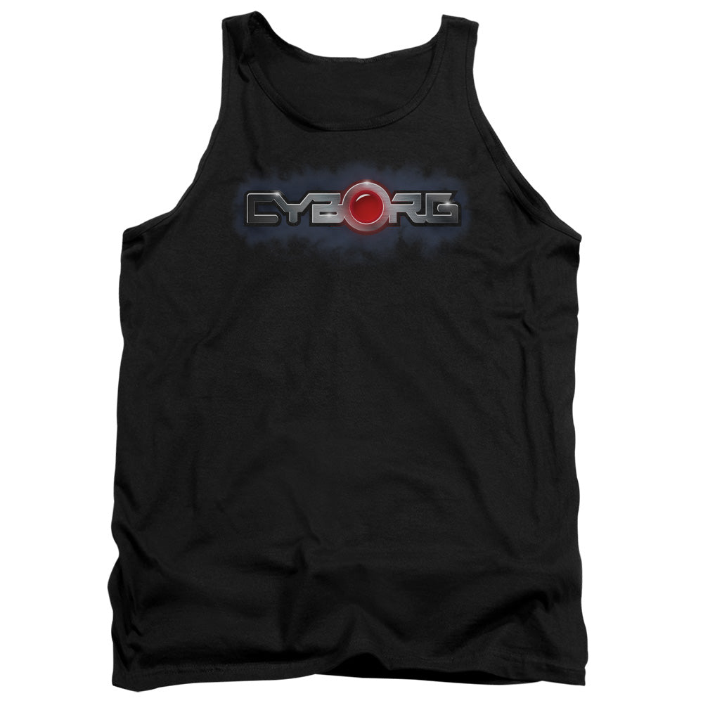 Justice League Cyborg Title Mens Tank Top Shirt Black Officially Licensed