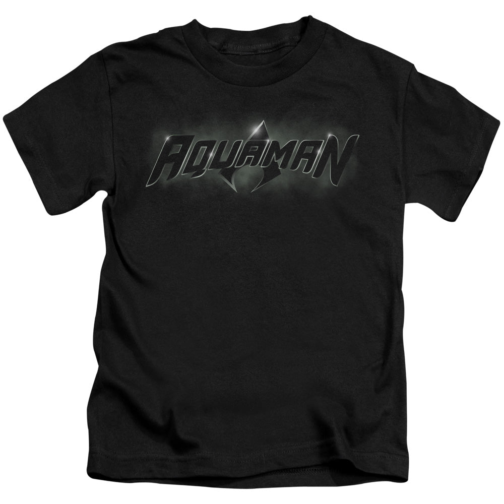 Justice League Aquaman Title Juvenile Kids Youth T Shirt Black Officially Licensed