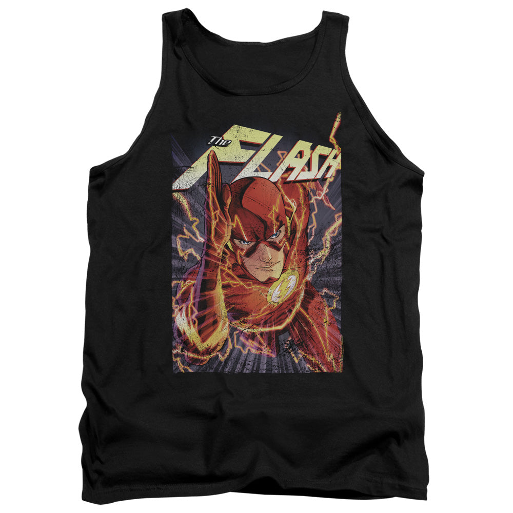 Justice League Flash One Mens Tank Top Shirt Black Officially Licensed