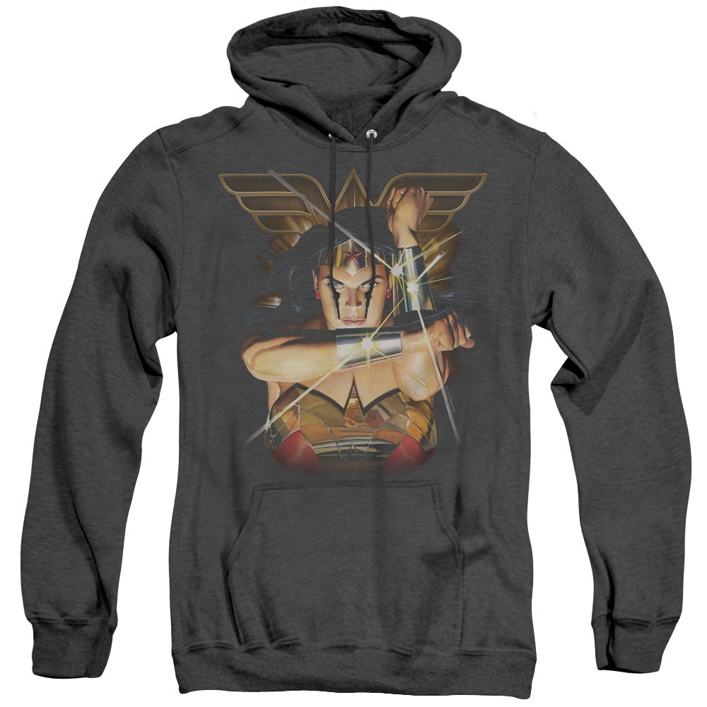 Justice League Deflection Mens Heather Hoodie Black Officially Licensed