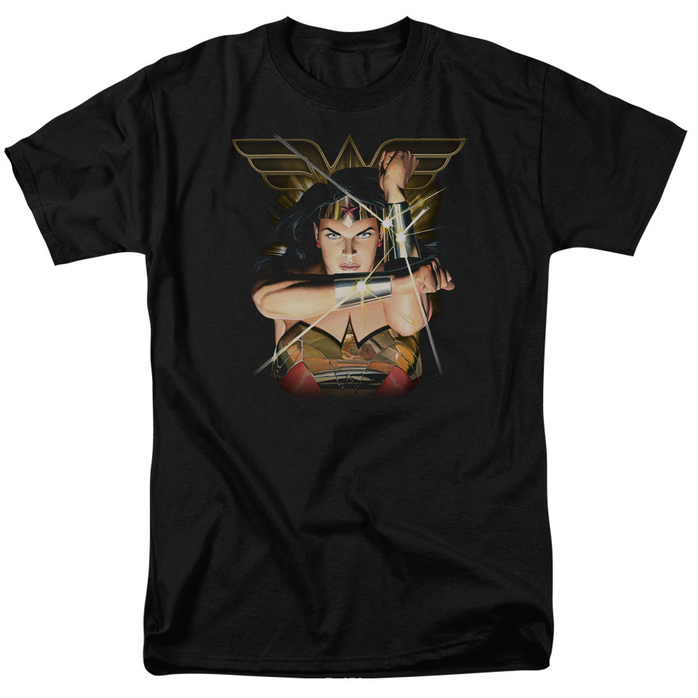 Justice League Deflection Mens T Shirt Black Officially Licensed