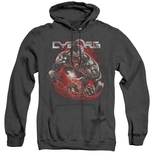 Justice League Of America Engaged Heather Mens Hoodie Black Officially Licensed