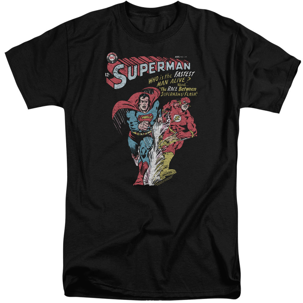 Justice League Fastest Mens Tall T Shirt Black Officially Licensed
