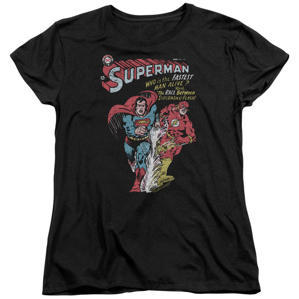 Justice League Fastest Womens T Shirt Black Officially Licensed