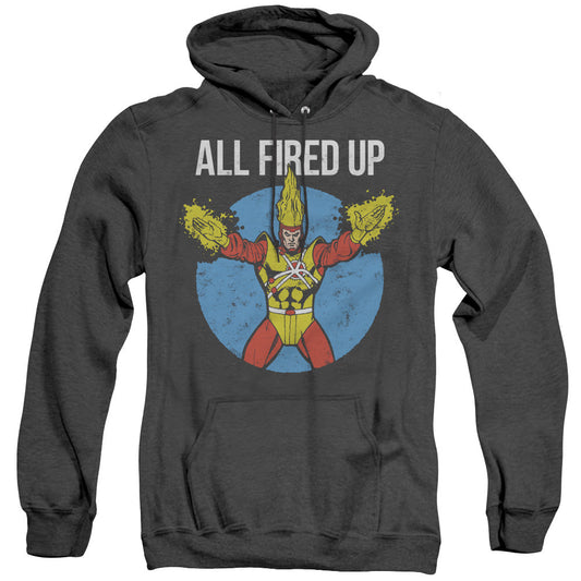 Justice League Of America Firestorms Party Heather Mens Hoodie Black Officially Licensed