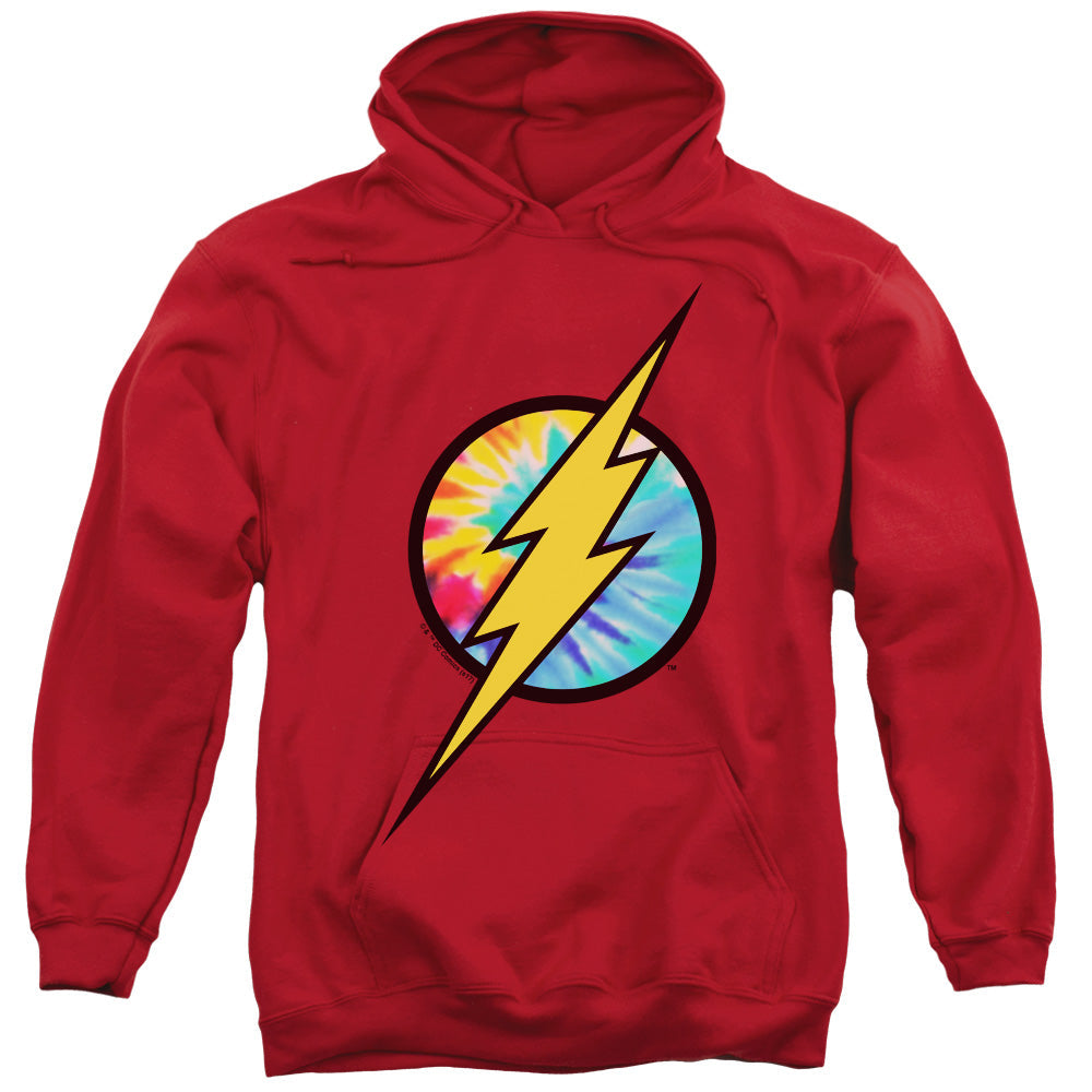 Dc Flash Tie Dye Flash Logo Mens Hoodie Red Officially Licensed