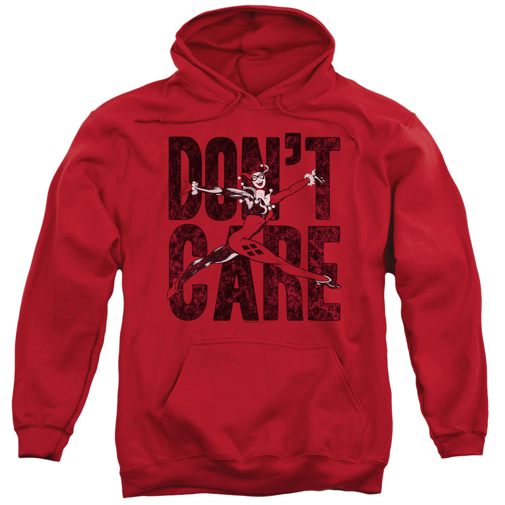 Justice League Don’t Care Mens Hoodie Red Officially Licensed