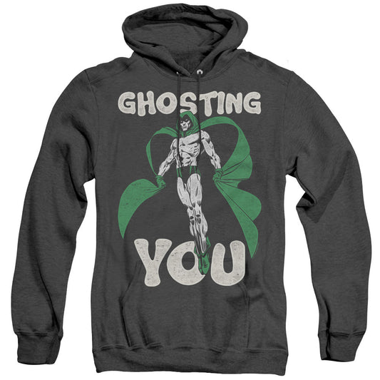Justice League Of America Ghosting Heather Mens Hoodie Black Officially Licensed