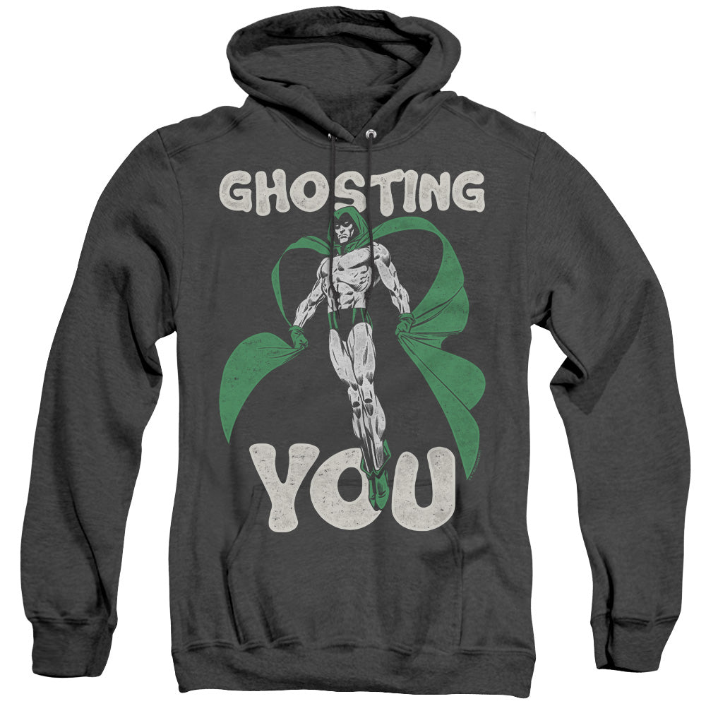 Justice League Of America Ghosting Mens Heather Hoodie Black Officially Licensed