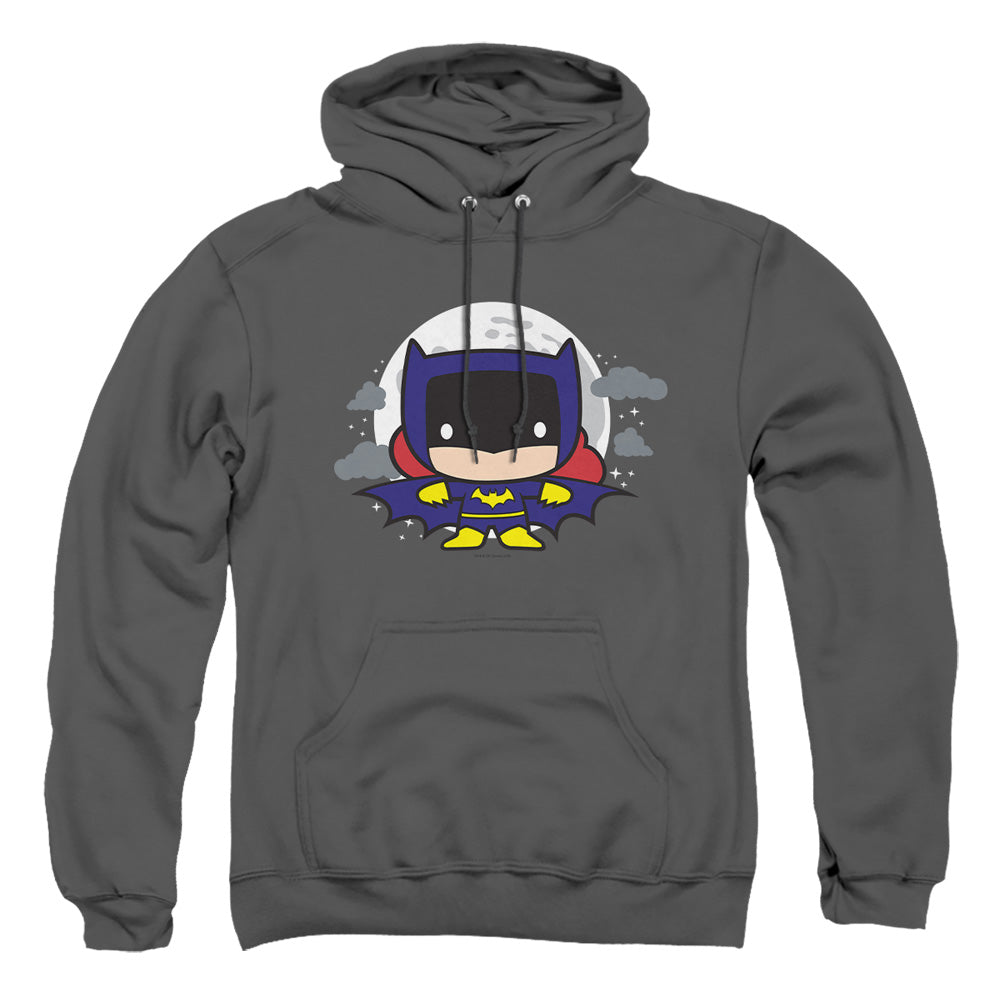 Justice League Of America Batgirl Chibi Mens Hoodie Charcoal Officially Licensed