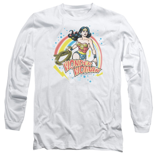 Wonder Woman Wonder Airbrush Mens Long Sleeve Shirt White Officially Licensed