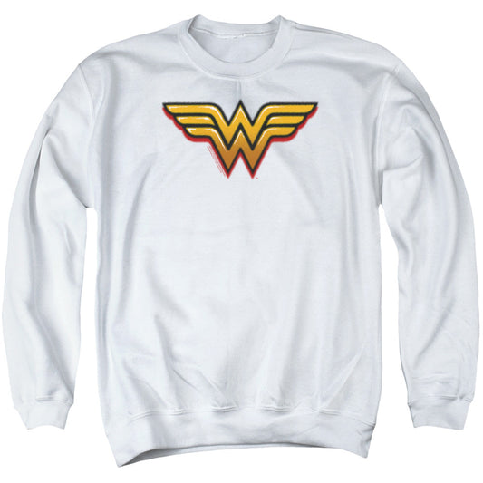 Wonder Woman Airbrush Ww Mens Crewneck Sweatshirt White Officially Licensed