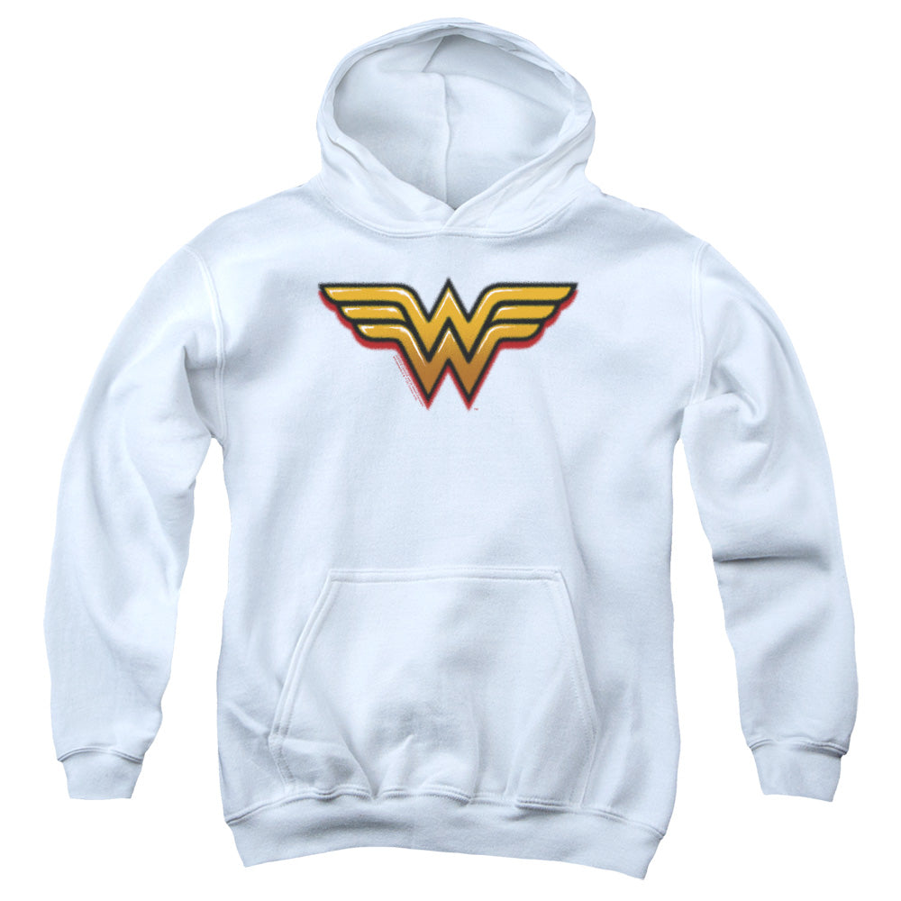 Wonder Woman Airbrush Ww Kids Youth Hoodie White Officially Licensed