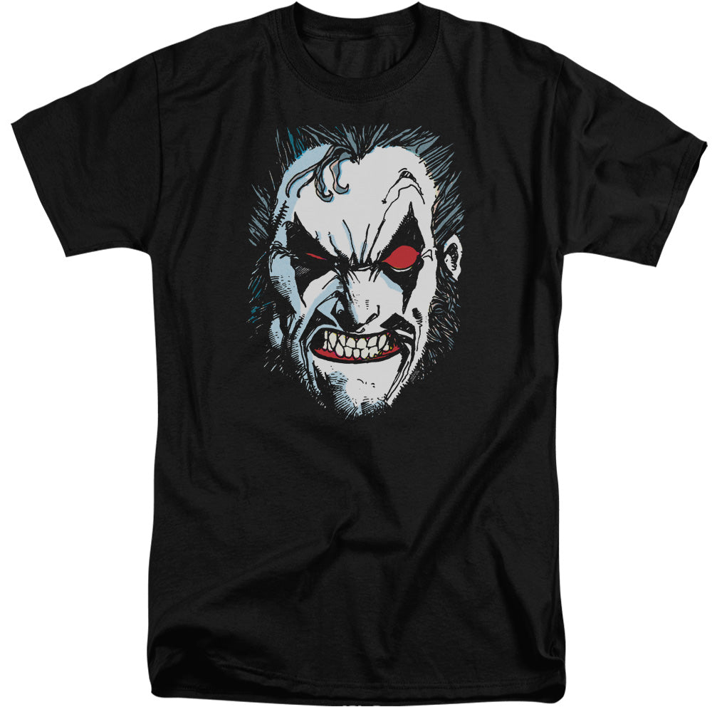 Justice League Of America In Lo Face Mens Tall T Shirt Black Officially Licensed