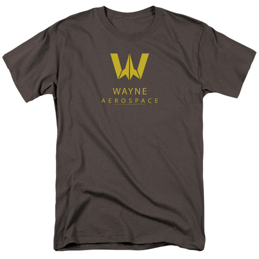 Justice League Wayne Aerospace Mens T Shirt Charcoal Officially Licensed