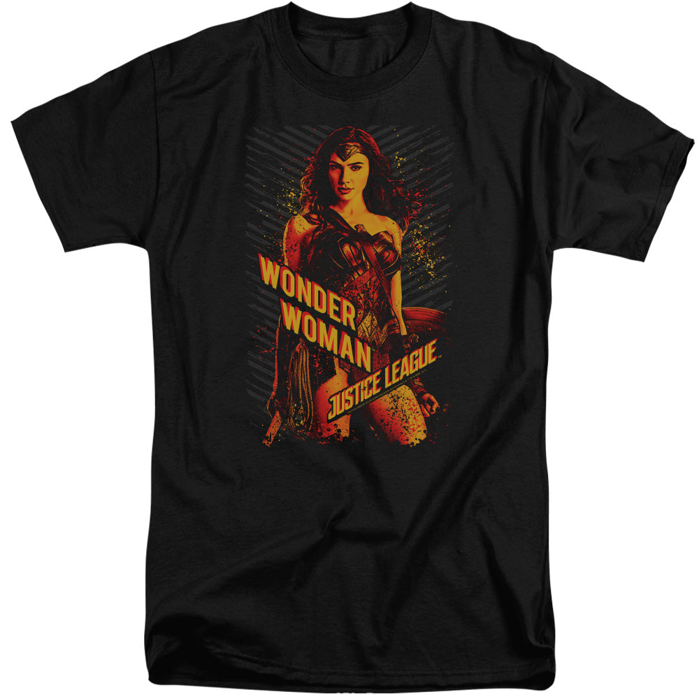 Justice League Movie Wonder Woman Mens Tall T Shirt Black Officially Licensed