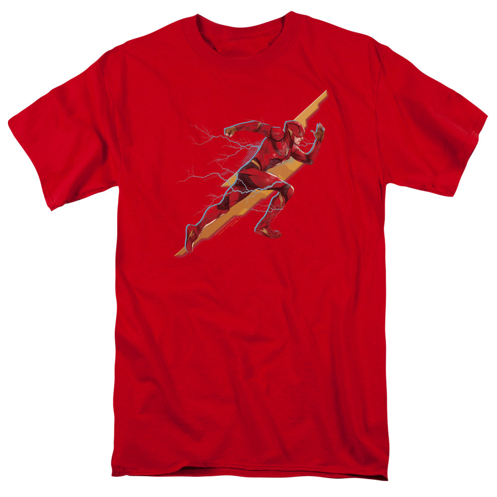Justice League Movie Flash Forward Mens T Shirt Red Officially Licensed