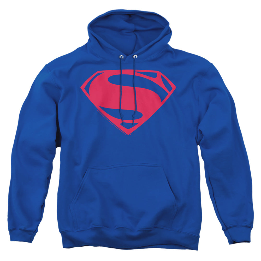 Justice League Movie Superman Solid Color Mens Hoodie Royal Blue Officially Licensed