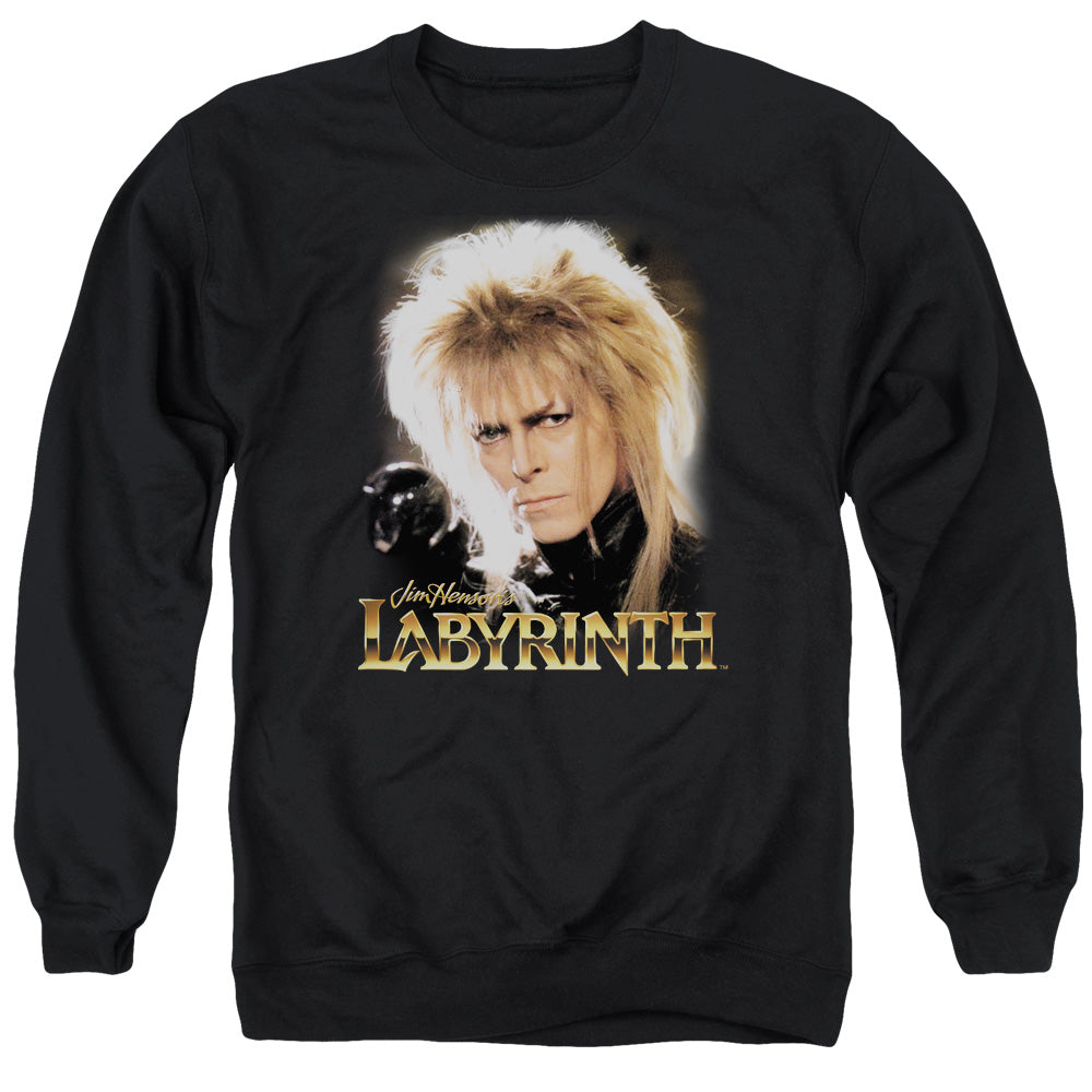 Labyrinth Jareth Mens Crewneck Sweatshirt Black Officially Licensed