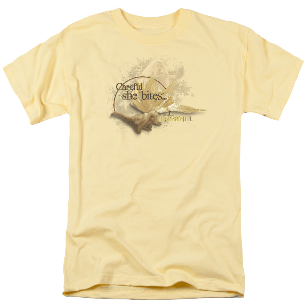 Labyrinth She Bites Mens T Shirt Yellow Officially Licensed