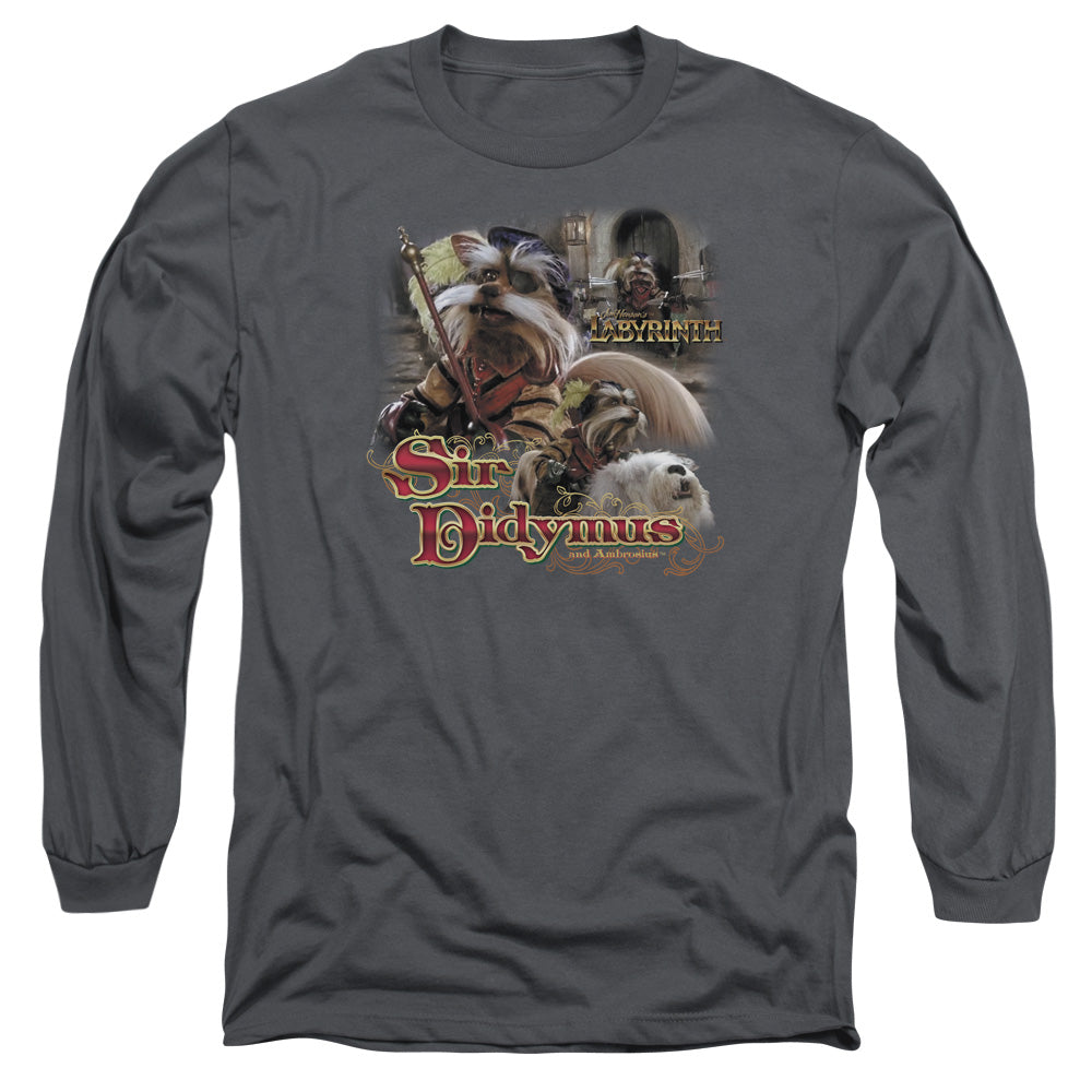 Labyrinth Sir Didymus Mens Long Sleeve Shirt Charcoal Officially Licensed Officially Licensed