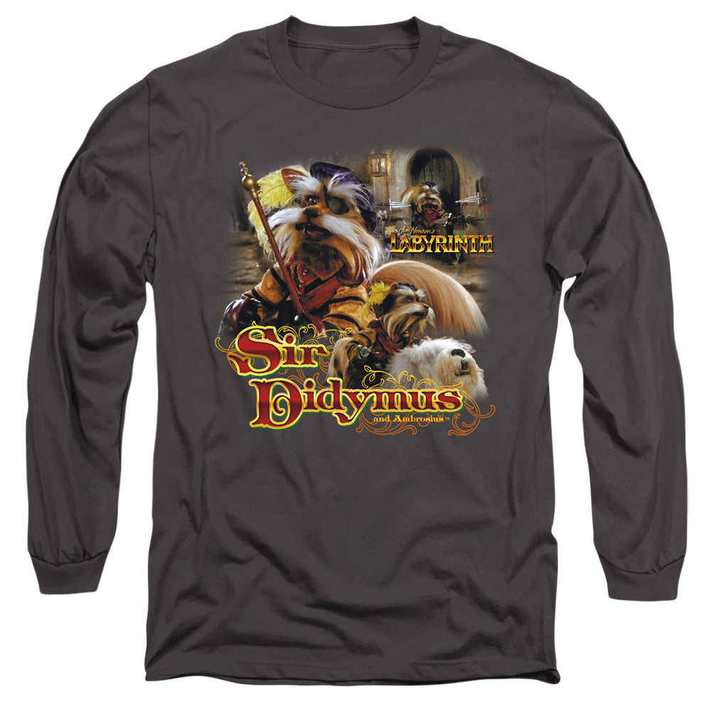 Labyrinth Sir Didymus Mens Long Sleeve Shirt Charcoal Officially Licensed Officially Licensed