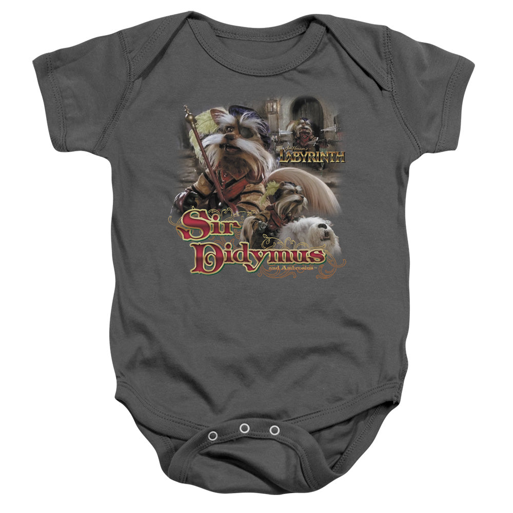 Labyrinth Sir Didymus Infant Baby Snapsuit Charcoal Officially Licensed