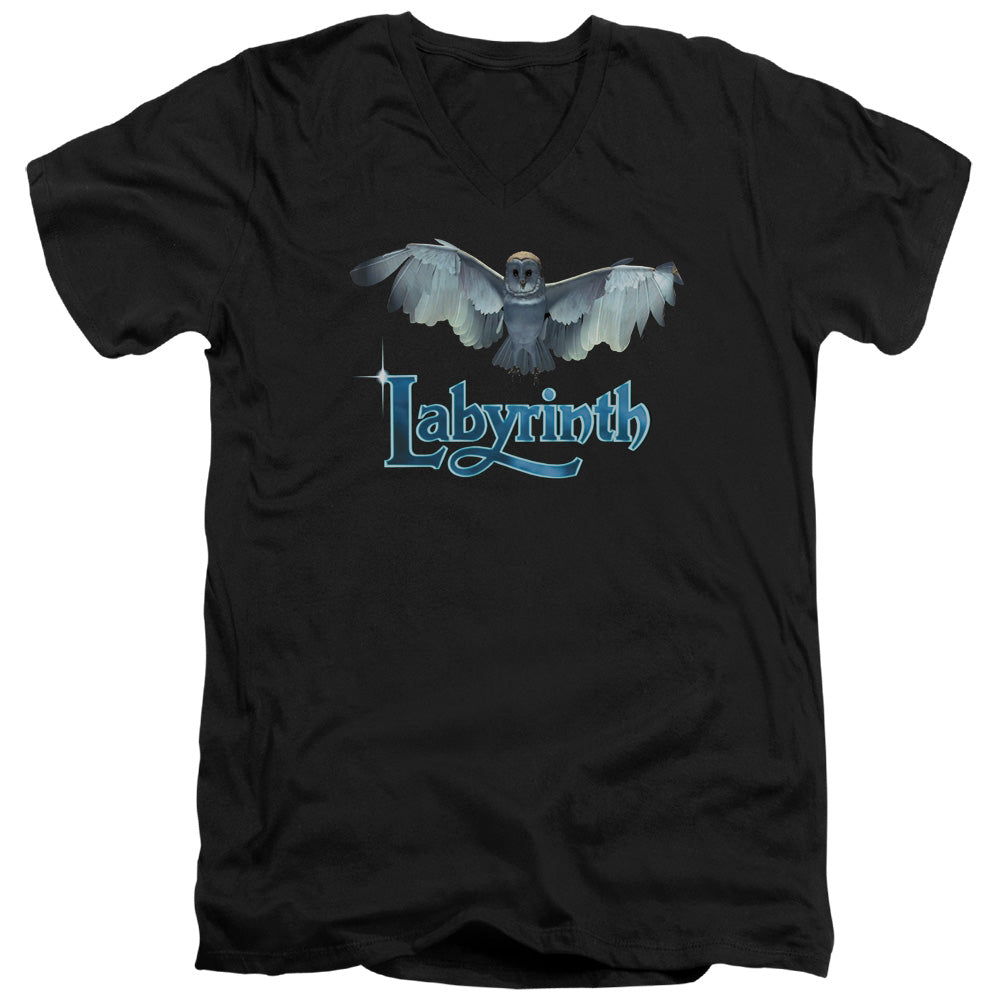 Labyrinth Title Sequence Mens Slim Fit V-Neck T Shirt Black Officially Licensed