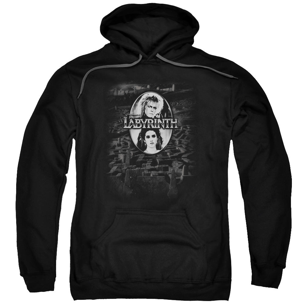 Labyrinth Maze Mens Hoodie Black Officially Licensed
