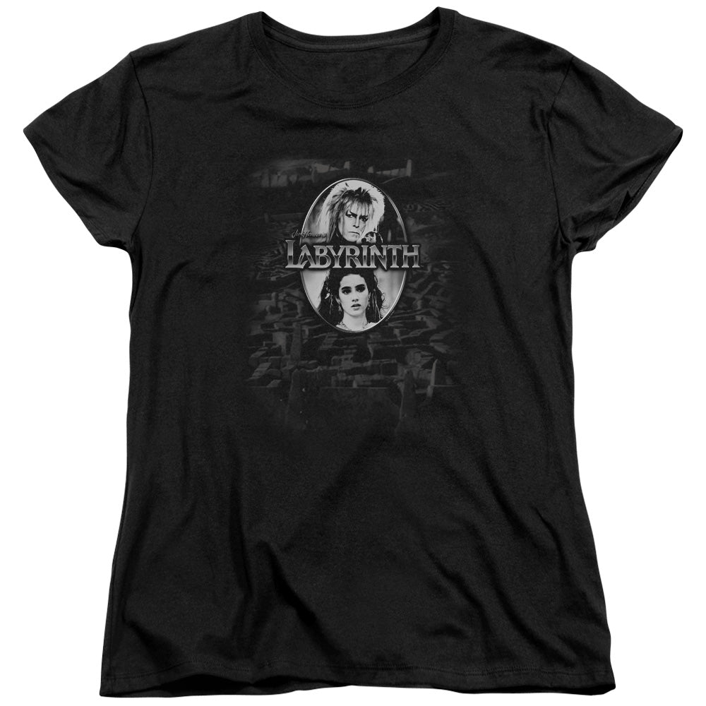 Labyrinth Maze Womens T Shirt Black Officially Licensed