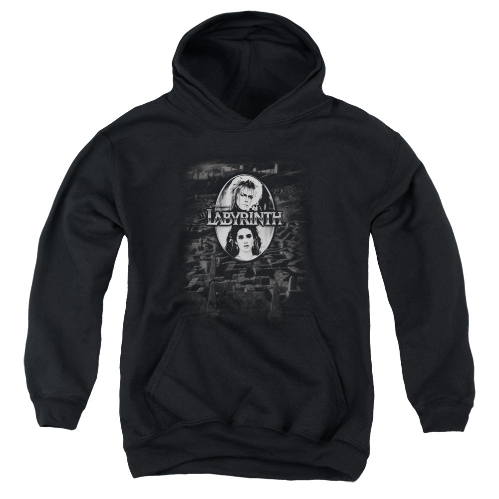 Labyrinth Maze Kids Youth Hoodie Black Officially Licensed