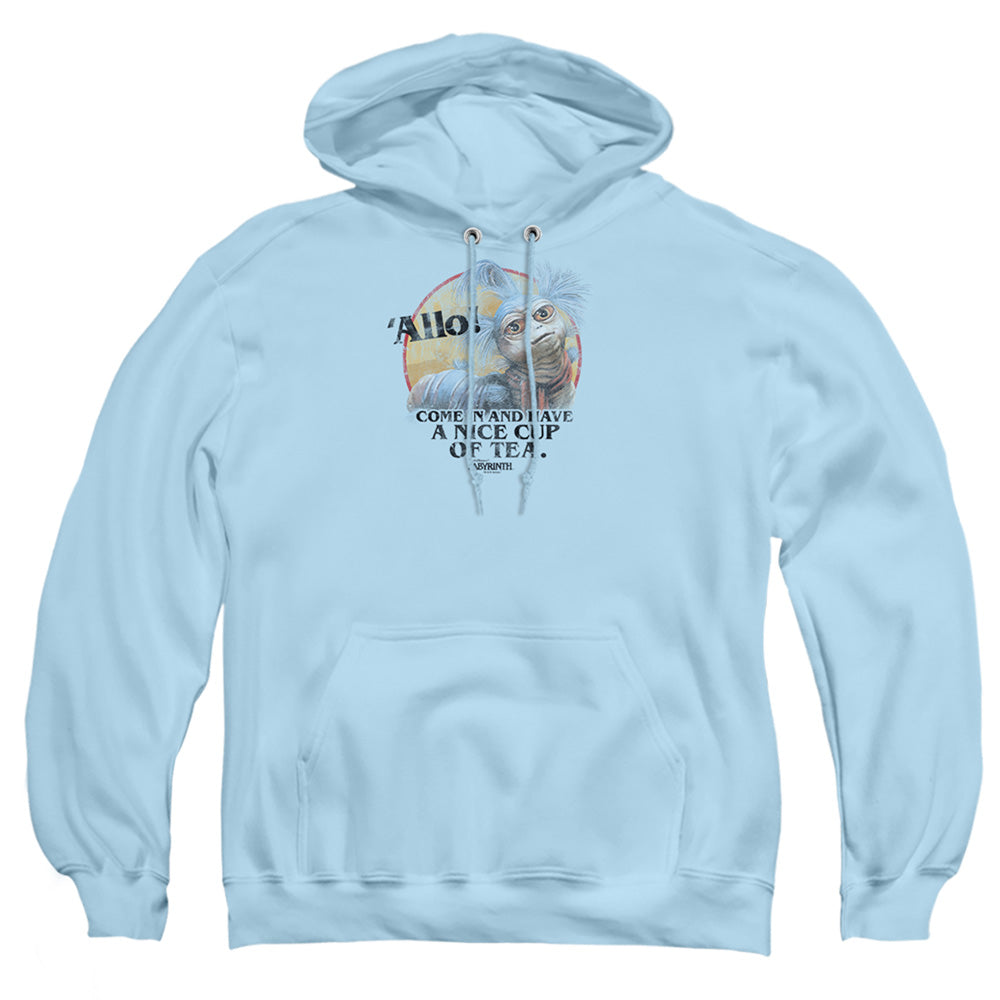 Labyrinth Tea Mens Hoodie Light Blue Officially Licensed