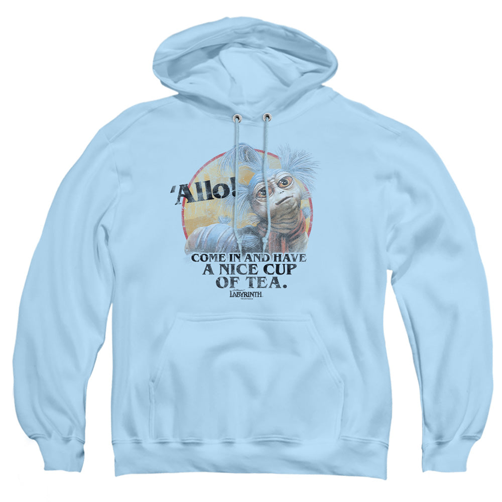 Labyrinth Tea Mens Hoodie Light Blue Officially Licensed