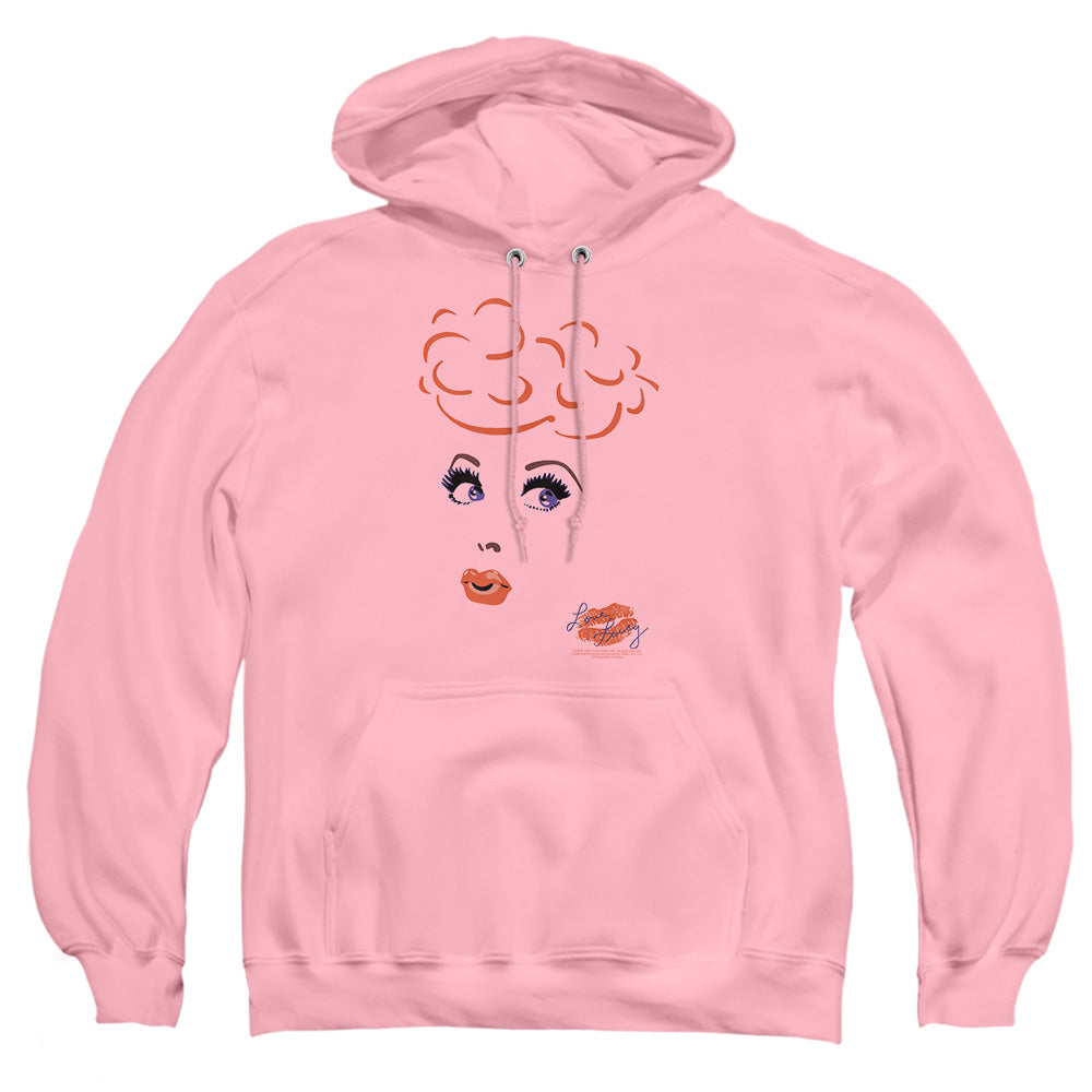 I Love Lucy Eyelashes Mens Hoodie Pink Officially Licensed
