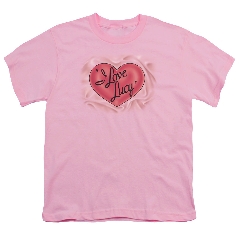 I Love Lucy Classic Logo Kids Youth T Shirt Pink Officially Licensed