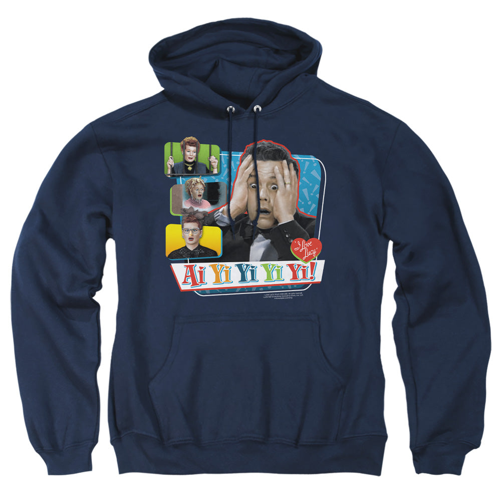 I Love Lucy Ai Yi Yi Yi Yi Mens Hoodie Navy Officially Licensed