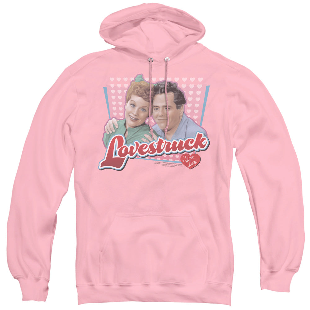 I Love Lucy Lovestruck Mens Hoodie Pink Officially Licensed