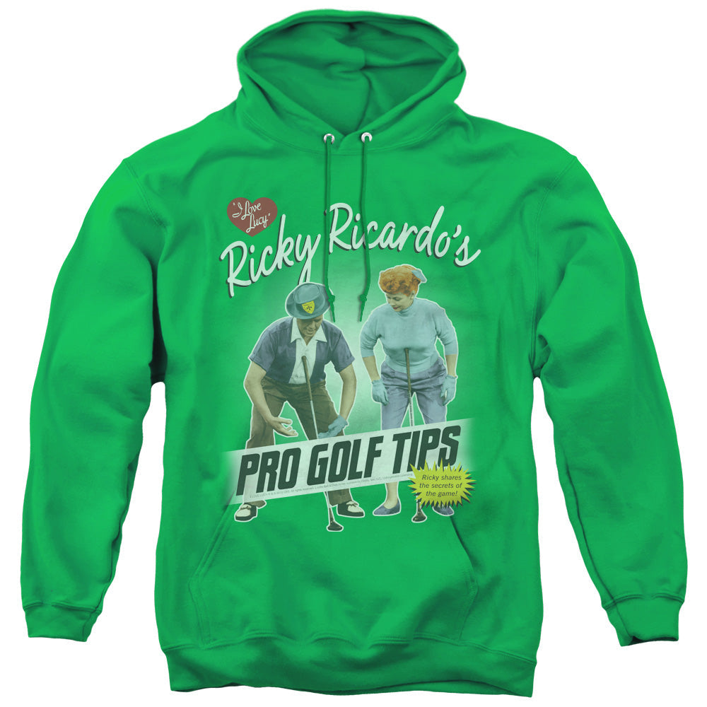 I Love Lucy Pro Golf Tips Mens Hoodie Kelly Green Officially Licensed