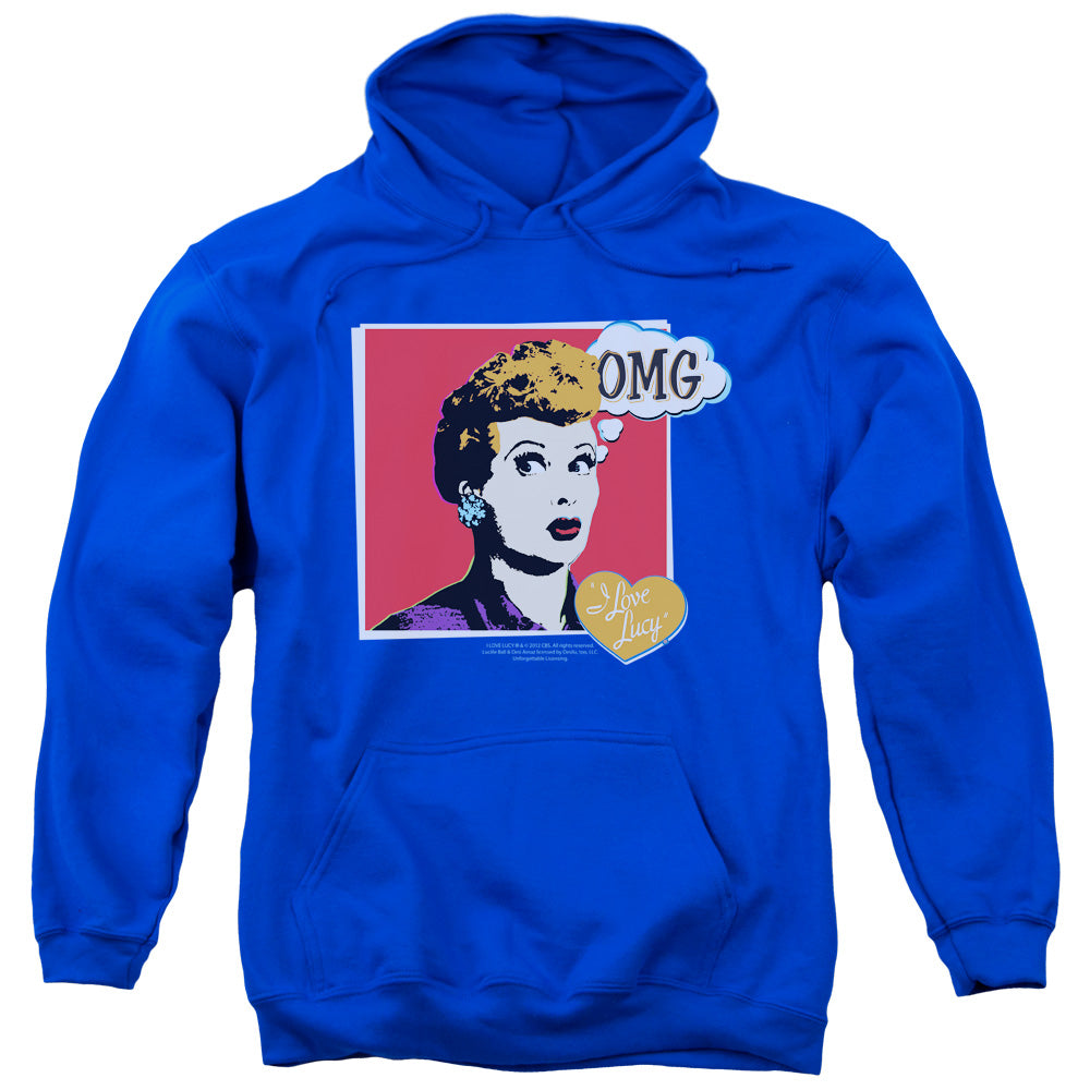 I Love Lucy I Love Worhol Omg Mens Hoodie Royal Blue Officially Licensed